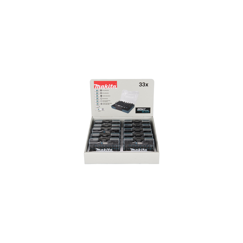 Skrūvjgrieža uzgaļu komplekts, 33 izmēru (10) IMPACT BLACK