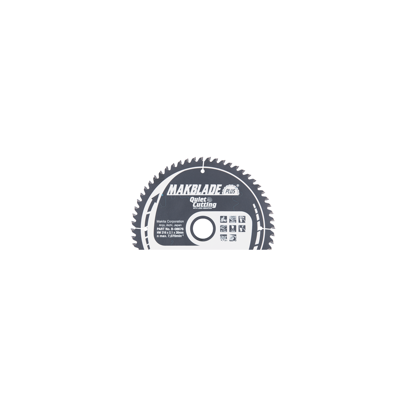 T.C.T. Zāģripa kokam 216X2.1X30mm 5° T60 MAKBLADE PLUS