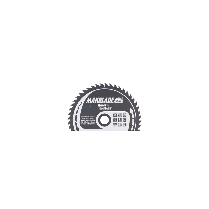 T.C.T. Zāģripa kokam 260X2.8X30mm 20° T48 MAKBLADE PLUS