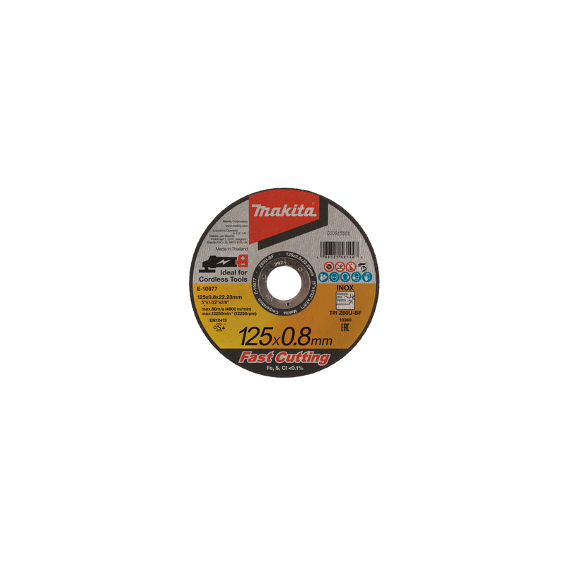 Griezripa 125X0.8mm, Z60U-BF, Inox/Metāls