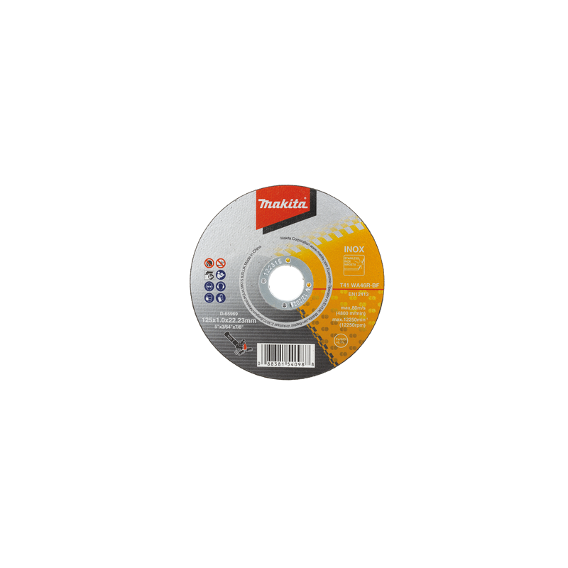 Griezripa 125x1.2mm, WA46R-BF Inox (12gab.)