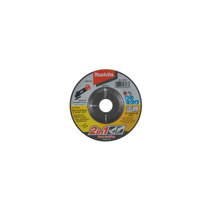 Abrazīvā griezripa 2-IN-1 (125X2,0X22,23MM) SA46P