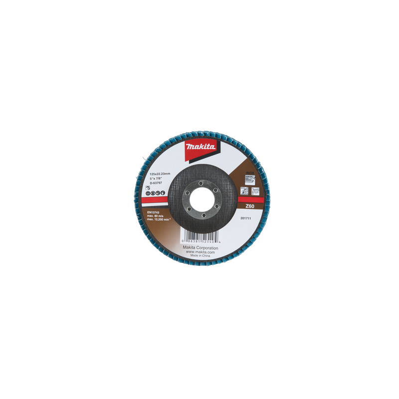 Lameļu slīpdisks Economy type 125x22.23 Z60, Slīpais, Metālam, Inox