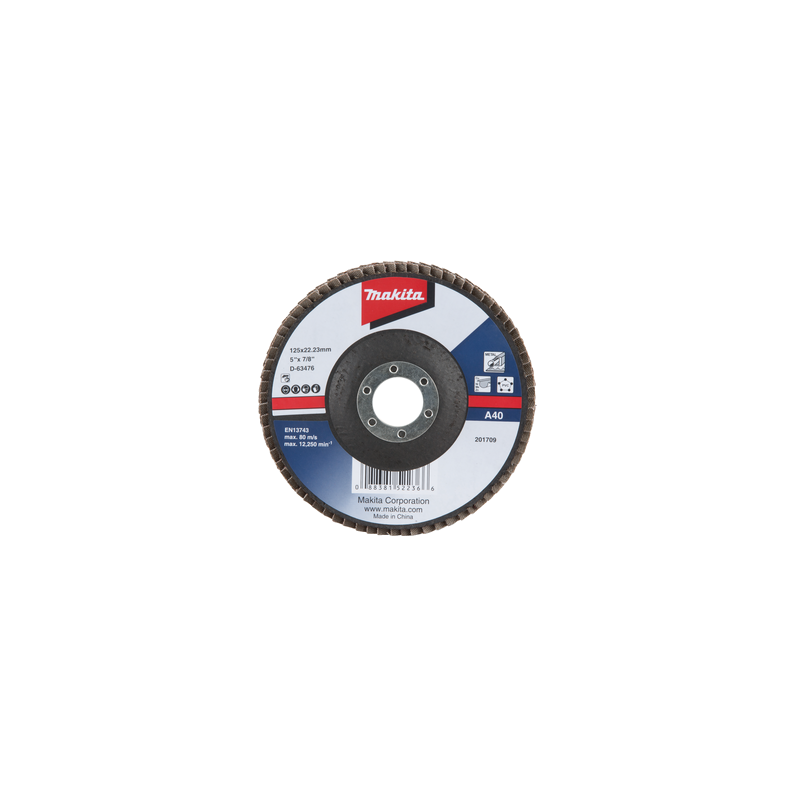 Lameļu slīpdisks Economy type 125x22.23 A60 Metālam (10gab)