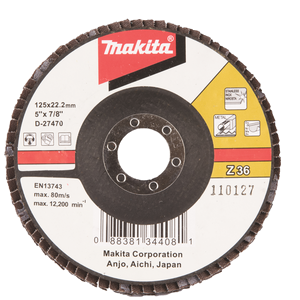 Lameļu slīpdisks 125mm K36...