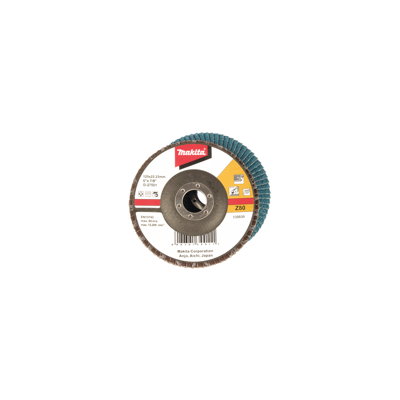 Lameļu slīpdisks 125mm K80 Metālam, INOX un krāsainie metāli