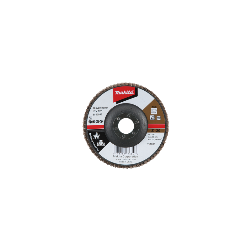 Lameļu slīpdisks 125mm K120 Metālam, INOX un krāsainie metāli HEAVY DUTY