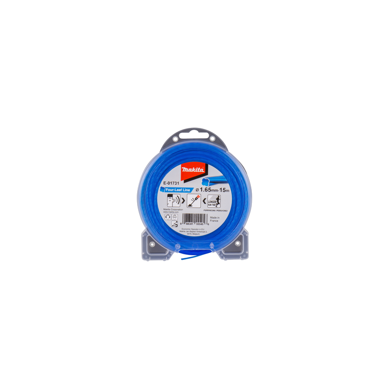 Četrlapu formas vītā neilona aukla 1,65MM X 15M