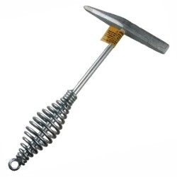 Spring handled chipping hammer