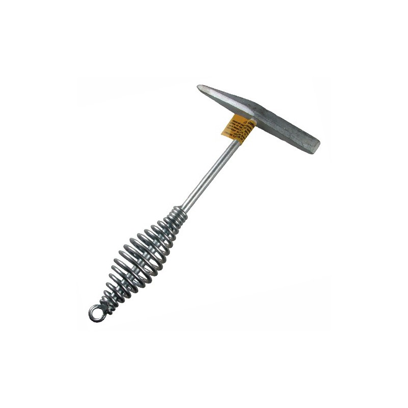 Spring handled chipping hammer