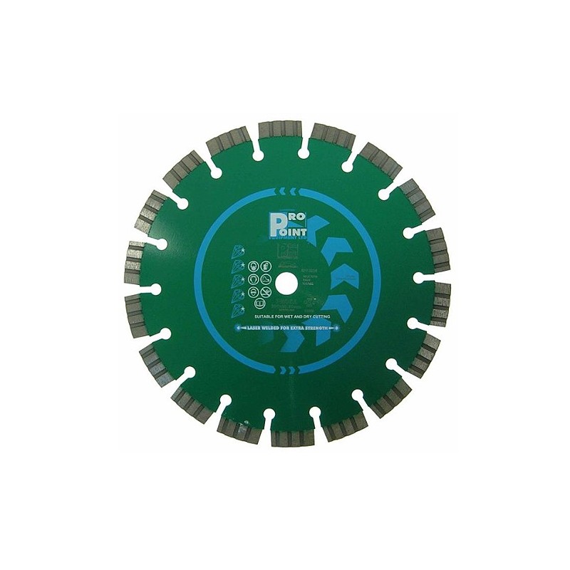 PRO5D - Premium quality laser welded segmented diamond blade for hard materials