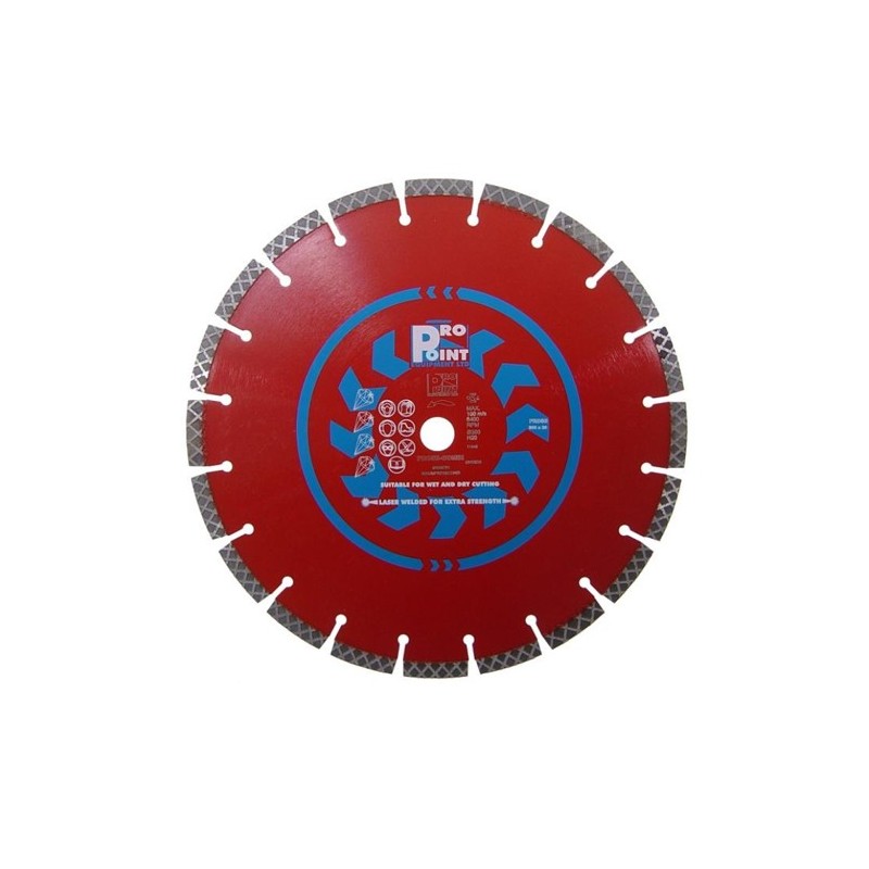 PRO8B COMBI - Standard quality laser welded segmented dual-purpose diamond blade for asphalt/concrete