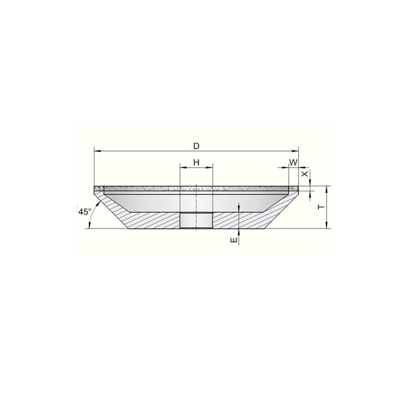 12A2-45 - Diamond/CBN Grinding Cup