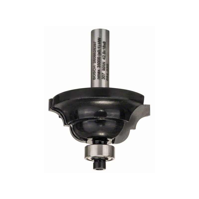 Daudzprofilu frēze HM R6,3mm, l18mm,kāts 8mm