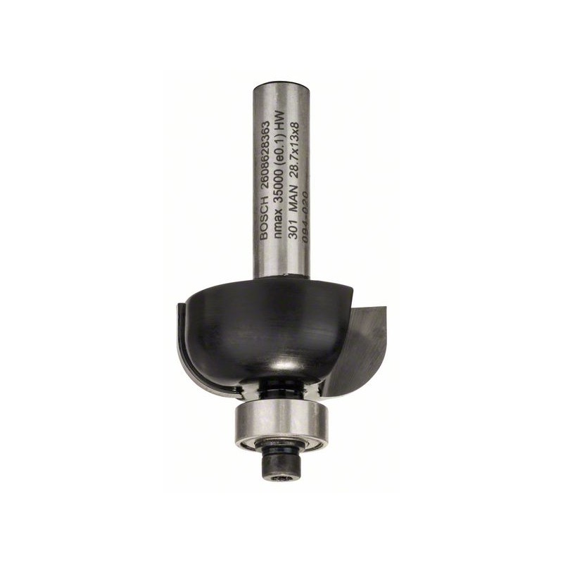 Divpus.pusap.frēze, HM R8 mm, l13 mm,kāts 8mm