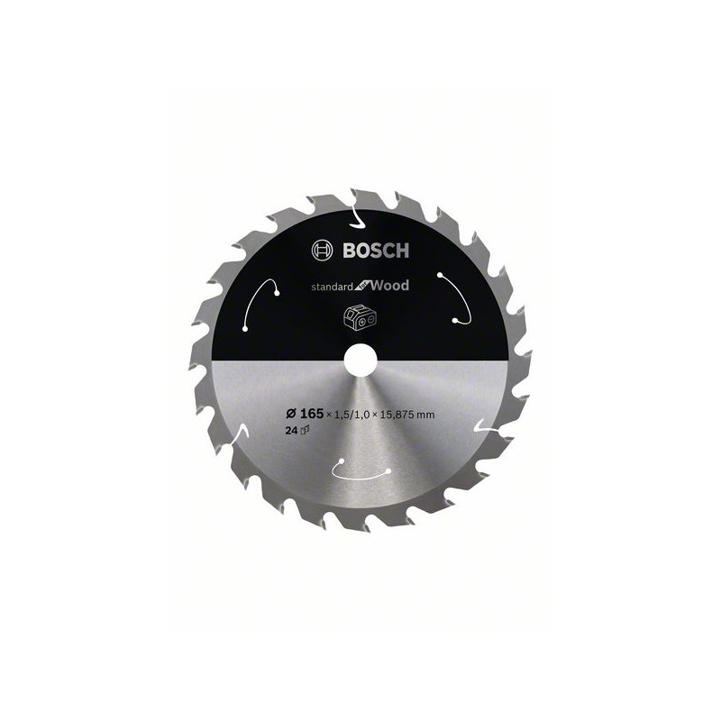 Standard for Wood 165x15.875x1.5/1.0x24T