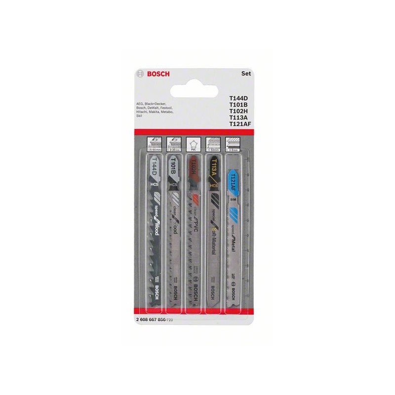5 figūrzāģa asmeņu kompl T44D(2x)T1B(2x)T18A