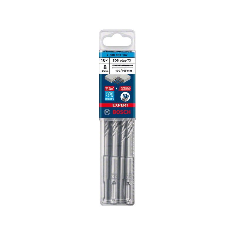Triecienurbis SDS plus-7X 8x100x165mm, 10 gab.